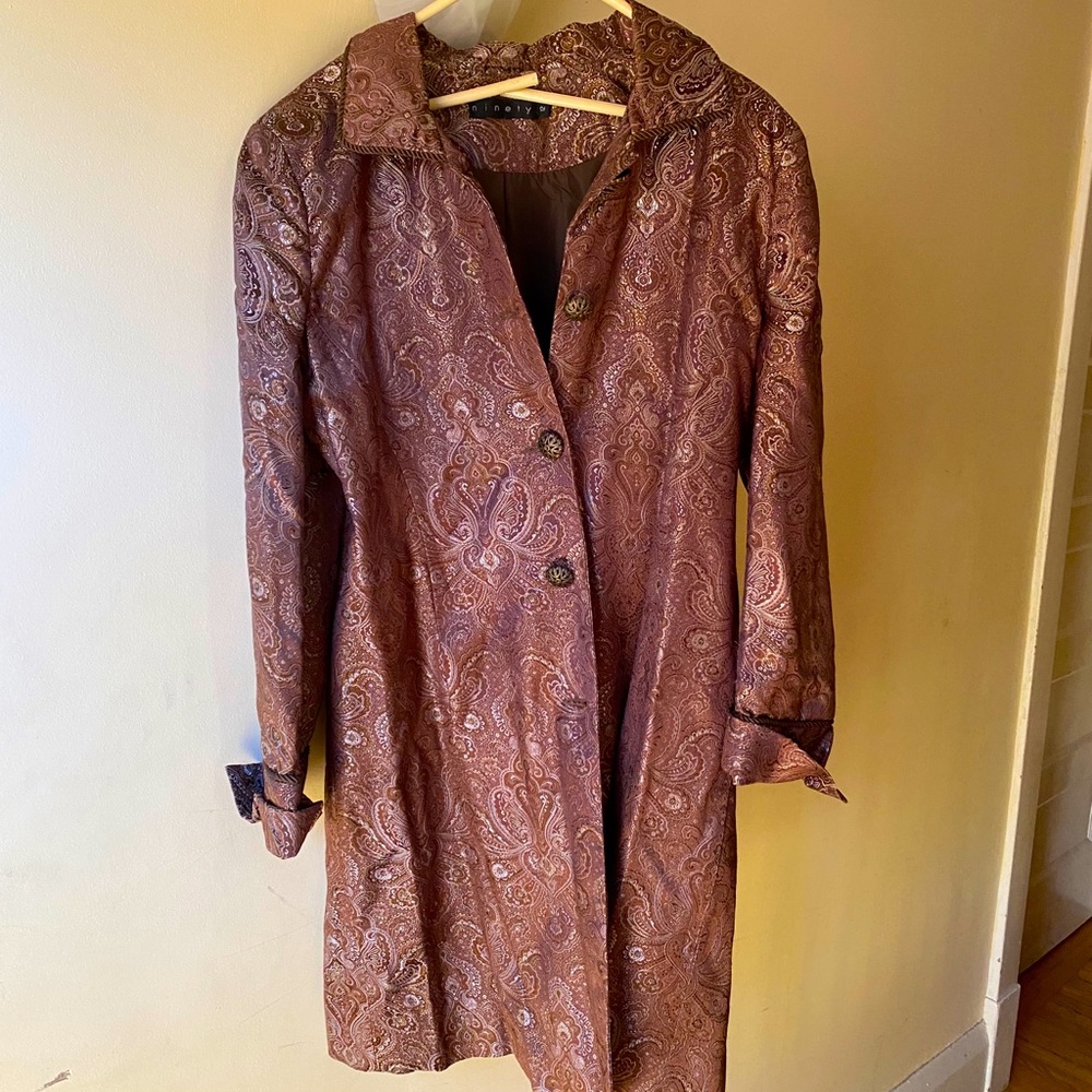 💚3/$15 Jaquard, Paisley print jacket